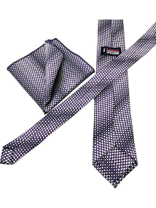 Legend Accessories Herren Krawatten Set Gedruckt in Blau Farbe