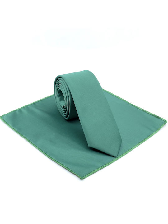 Legend Accessories Herren Krawatten Set Monochrom in Grün Farbe