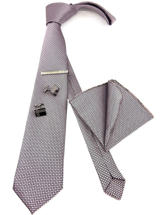 Legend Accessories Men's Tie Set Printed Pink