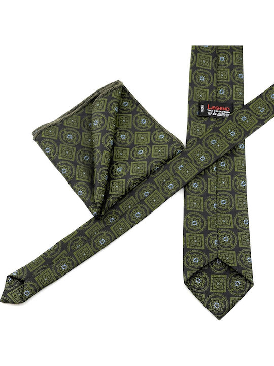 Legend Accessories Men's Tie Set Printed Green
