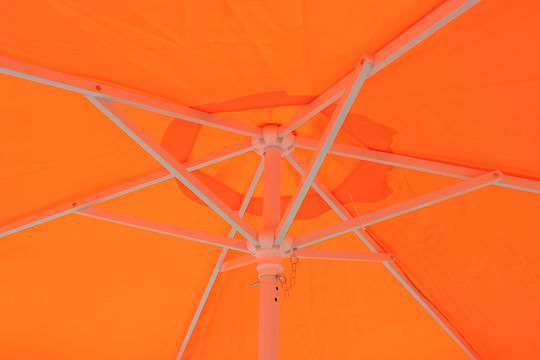 Professioneller Rundschreiben Garten- und Terrassen-Sonnenschirm Metall Orange Φ2m