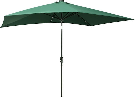 Ομπρέλα Τετράγωνη Μεταλλική Πράσινο 2x3xΥ2.47m