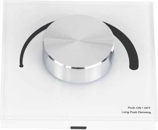 GloboStar Skydance Dimmer Switch with LED Frame Rotary 360W in White Color