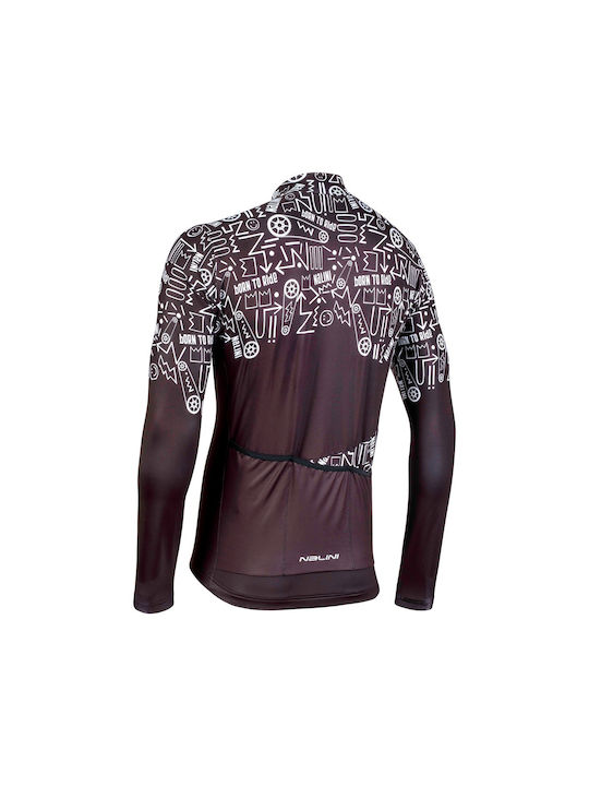 Nalini Männer Lange Ärmel Fahrradtrikot Schwarz