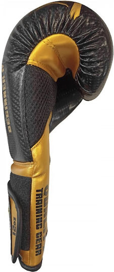 Olympus Sport Beginner Boxing Gloves made of Synthetic Leather for Match Black