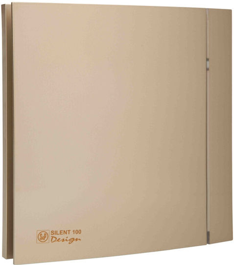 S&P Design 100CZ 5210607200 De perete Ventilator de Baie 100mm Champagne