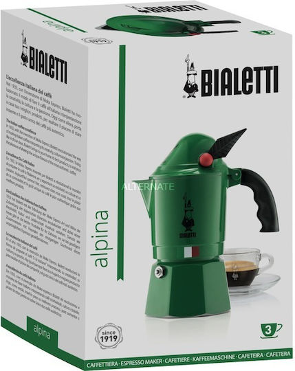 Bialetti Break Alpina Кафеварка За Еспресо 3 Чаши Зелена