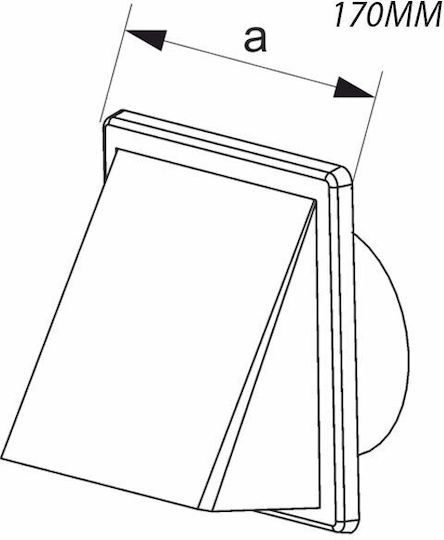 AirRoxy Perdea de ventilație 80x80cm Dreptunghiulară
