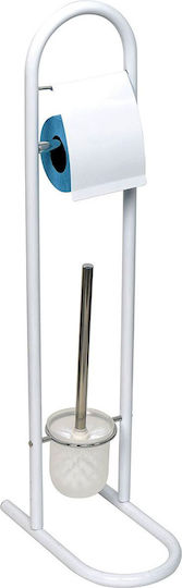 Metal Bathroom Accessory Set White 2pcs