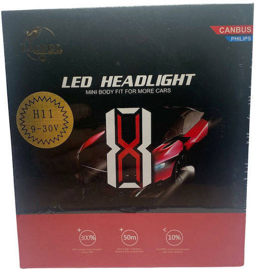 Lumens Lamps Car H11 Canbus LED 6000K Cold White 32V 60W 2pcs