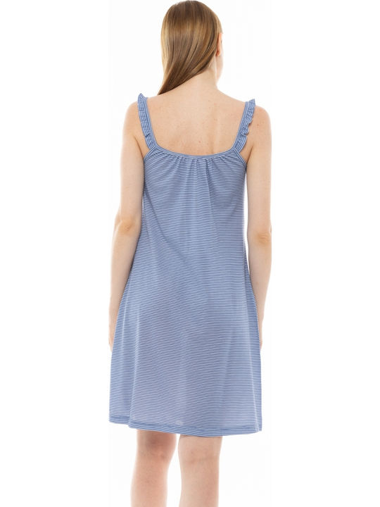 Pink Label Sommer Damen Nachthemd Striped
