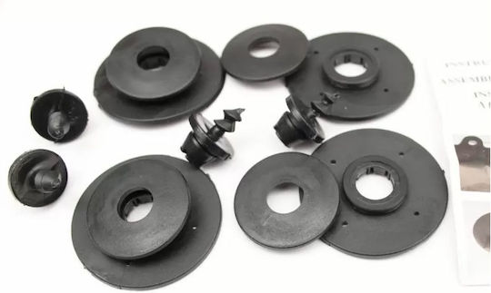 Rezaw Plast Set of Front and Rear Mats 4pcs Tray Type for Hyundai i20 2020+ Black