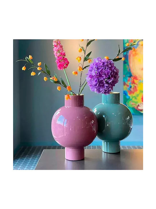 PiP Studio Διακοσμητικό Βάζο Μεταλλικό Ροζ 31.5xΥ42cm