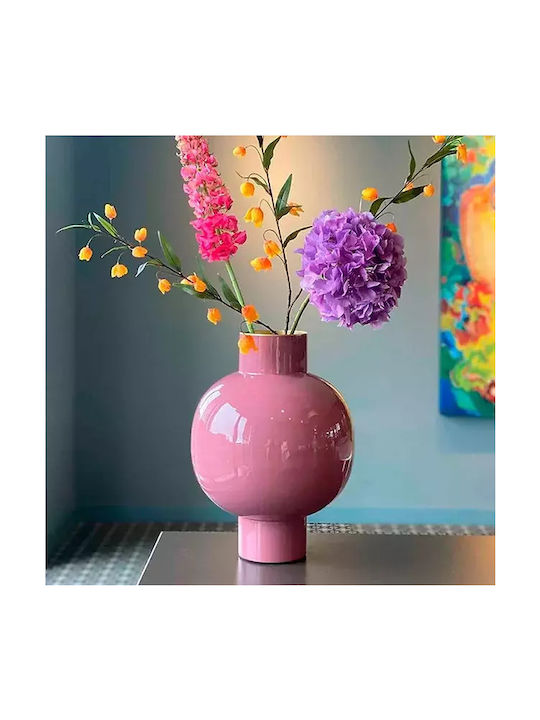 PiP Studio Διακοσμητικό Βάζο Μεταλλικό Ροζ 31.5xΥ42cm