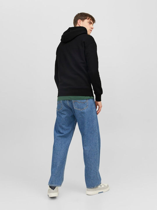 Jack & Jones Jorvesterbro Sweat Φούτερ Μαύρο με Κουκούλα