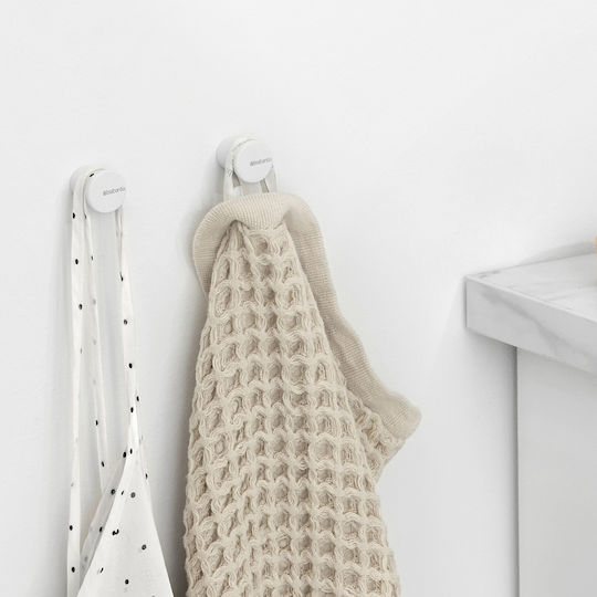 Brabantia Cârlig de Baie Dublu cu șuruburi ​2.1x2.3cm Alb