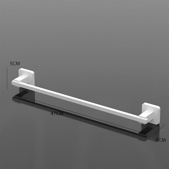 Tekno-Tel Schiene Badezimmer Einzel Wandmontage Schrauben ​47x5cm Weiß