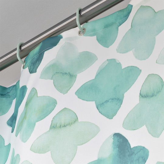 Lino Home Crosy Κουρτίνα Μπάνιου 180x200cm Πράσινη Lino Home Crosy Κουρτίνα Μπάνιου 180x200cm Πράσινη