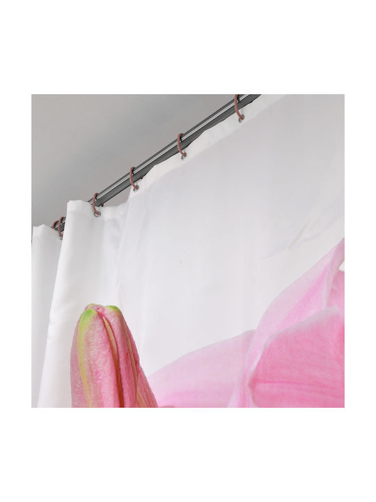 Lino Home Blossia Shower Curtain 180x200cm Pink