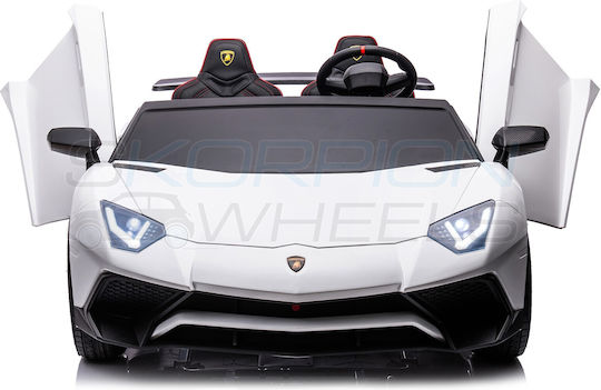 Lamborghini Aventador SV Two Seater with Remote Control Licensed 12 Volt White for 3+ Years Old