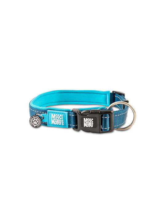 Max & Molly Matrix Dog Collar 15mm x 28 - 45cm Small Blue