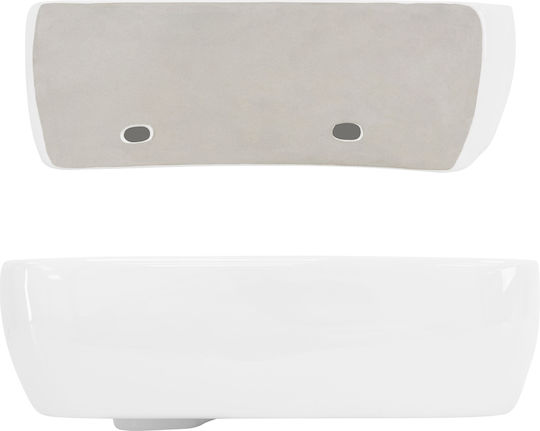 ML-Design Aufgesetztes Waschbecken Keramik 45x27x13cm Weiß