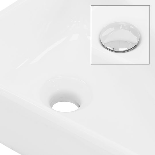 ML-Design Aufgesetztes Waschbecken Keramik 45x27x13cm Weiß
