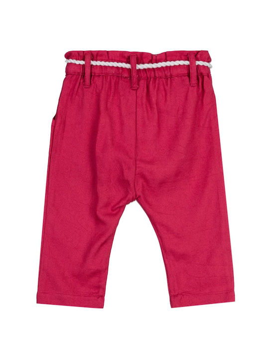 Losan Girls Fabric Trouser Red