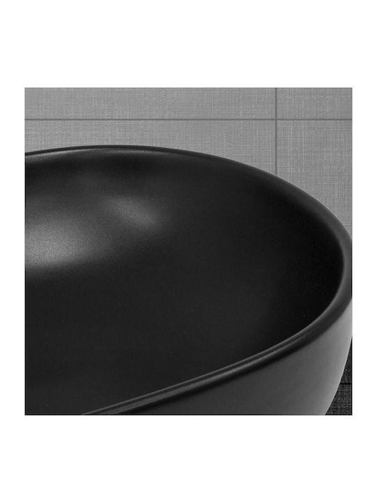 ML-Design Countertop Sink Ceramic 60.5x38.5x14cm Black
