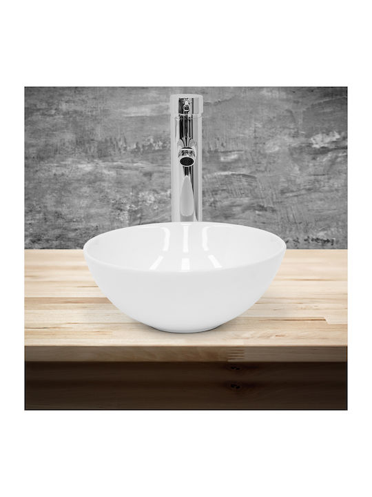 ML-Design Επικαθήμενος Νιπτήρας Κεραμικός 28x28x11.6cm Λευκός