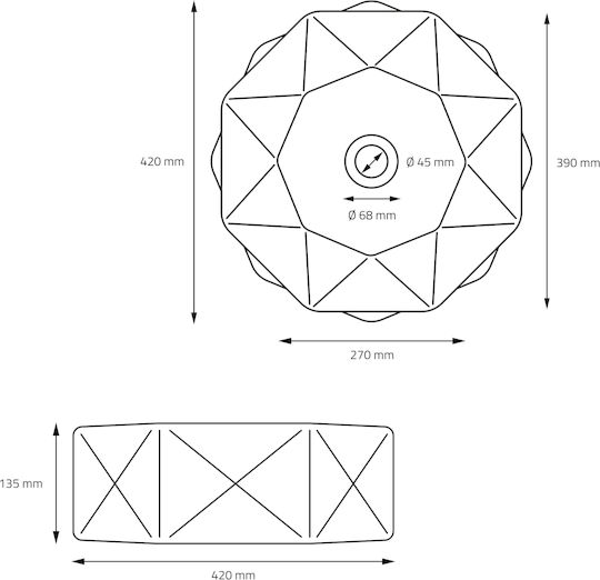 ML-Design Aufgesetztes Waschbecken Keramik 42x42x13.5cm Weiß