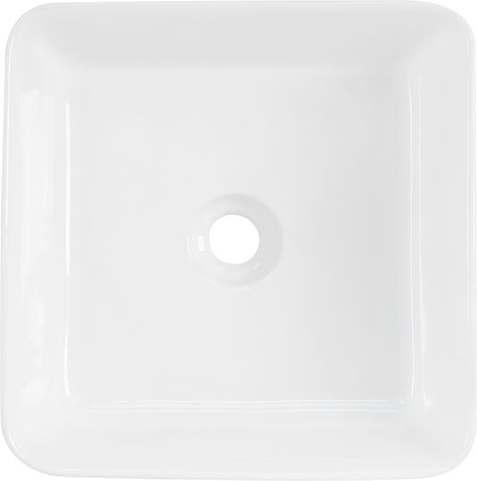 ML-Design Aufgesetztes Waschbecken Keramik 39x39x15cm Weiß