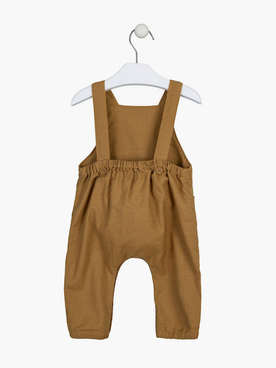 Losan Boys Fabric Dungaree Brown