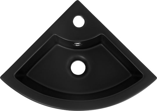 ML-Design Επικαθήμενος Νιπτήρας Κεραμικός 46x33x13cm Μαύρος