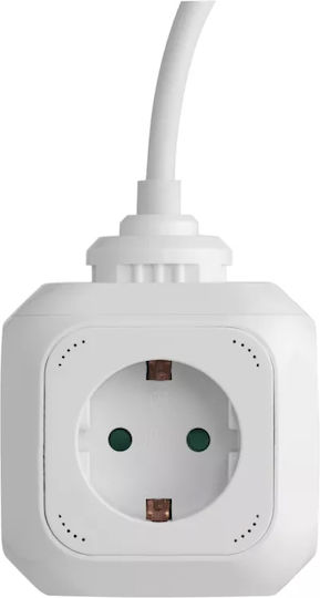Emos PowerCube 4 Θέσεων με 2 USB-A και Καλώδιο 1.9m