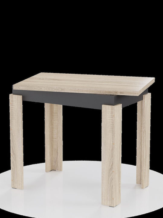Family Table Kitchen Extendable Wooden Sonoma-canthracite 90x60x77cm