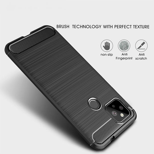 Techsuit Carbon Back Cover Σιλικόνης Μαύρο (Google Pixel 4a 5G)