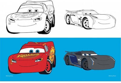 Διακάκης Τετράδιο Ριγέ Β5 40 Φύλλων Disney Cars Κόκκινο Μπλε