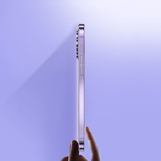 Baseus Back Cover Tempered Glass / Plastic / Silicon 1.33mm Set cu Geam Transparent (iPhone 14 Pro Max)