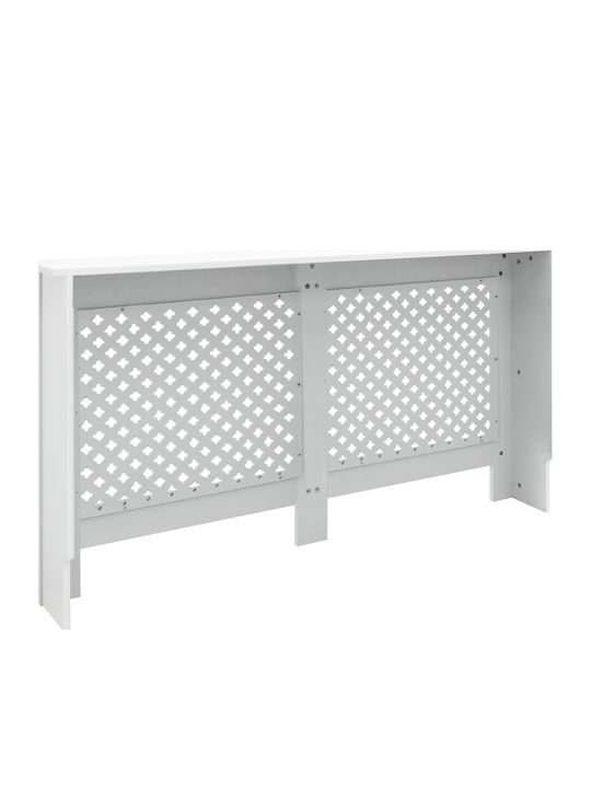 ECD Germany Diamond Pattern Radiator Cover from MDF White 152x19x82cm