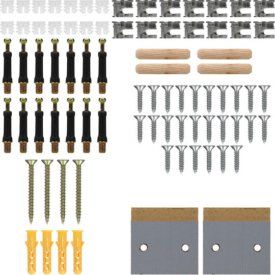 ECD Germany Country Style Калориферно Капаче от MDF Сиво 112x19x82см