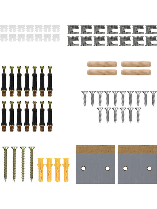 ECD Germany Country Style Κάλυμμα Καλοριφέρ από MDF Γκρι 78x19x82cm