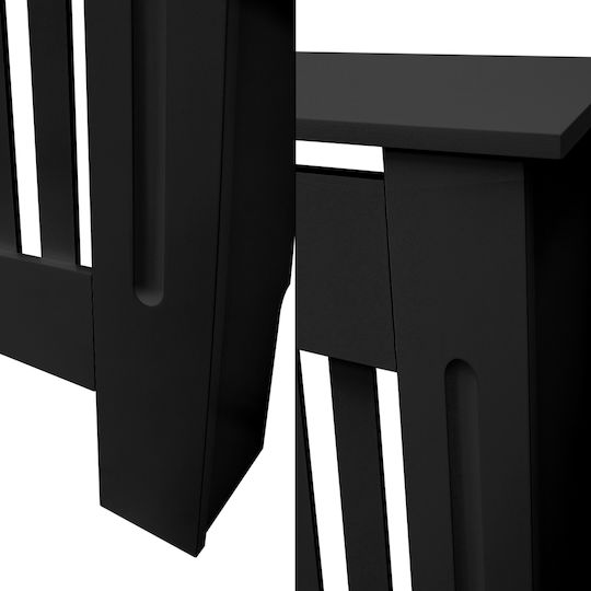 ECD Germany Country Style Radiator Cover from MDF Black 78x19x82cm