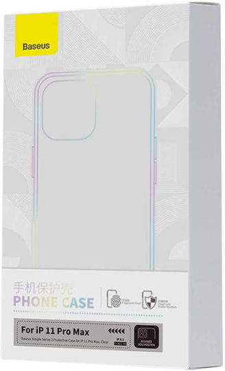 Baseus Simple Задна корица Пластмаса 1.3мм Прозрачен (iPhone 11 Pro Max)