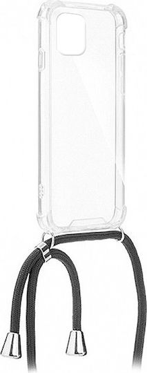 Technovo Lace Back Cover Σιλικόνης με Λουράκι Διάφανο (iPhone 11 Pro)