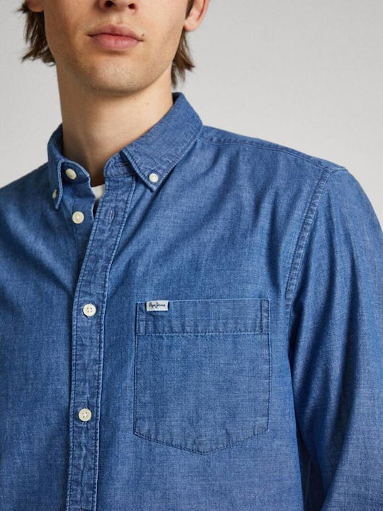 Cranmore Long-sleeved Denim Shirt Blue