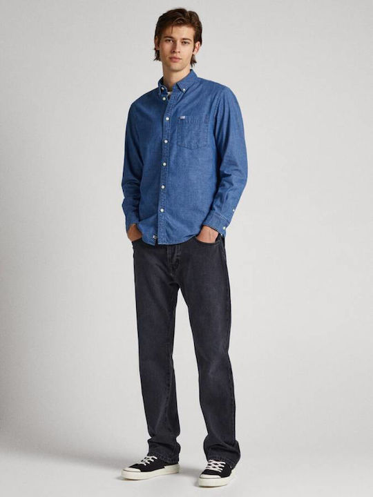 Cranmore Long-sleeved Denim Shirt Blue