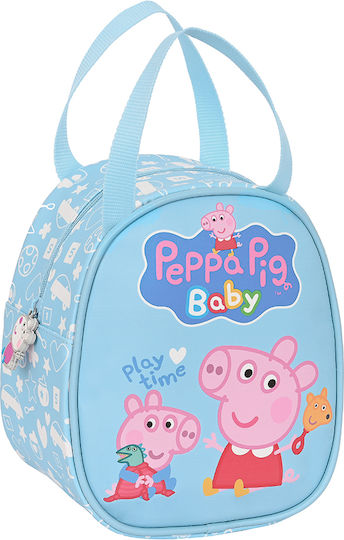 Safta Peppa Pig Baby Schulische Isothermische Hand-Lunch-Tasche 5.86Es Hellblau Peppa Schwein 19 x 14 x 22cm