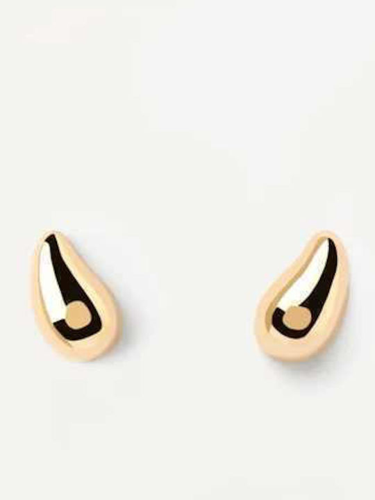 P D Paola Earrings made of Silver Gold Plated with Stones