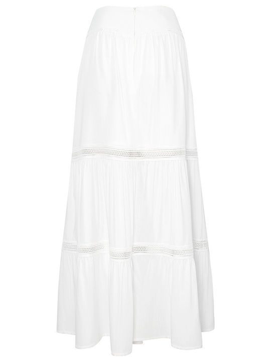 Forel Maxi Skirt in White color